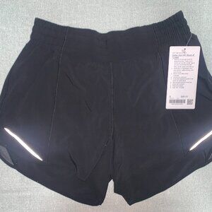 Lululemon NWT Hotty Hot High-Rise Lined Short 4" Size 8 Black